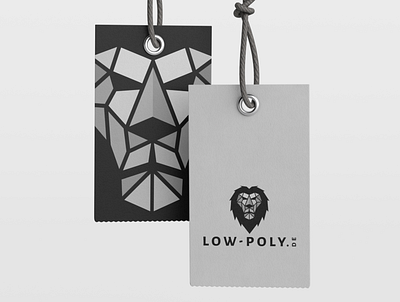 Low-poly Lion Logo black lion lion head lion logo low poly low poly lowpoly tag