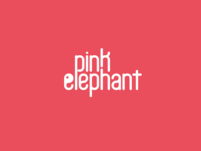 Pink Elephant design elephant flat icon illustration logo minimal vector