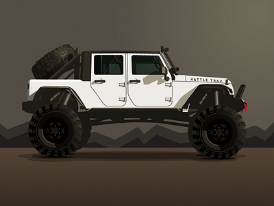 MBRP RATTLE TRAP illustration jeep vectors