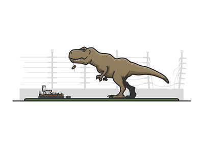 Jurassic Park illustration illustrator vector