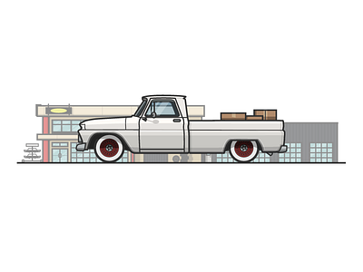 Shop Truck illustration illustrator truck vector