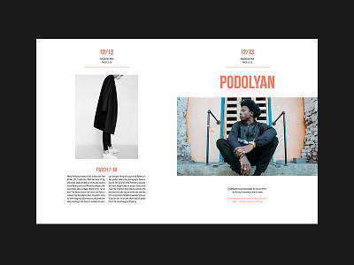 UF — Fashion Brochure black brochure dark editorial fashion invite models spread typography ui ux