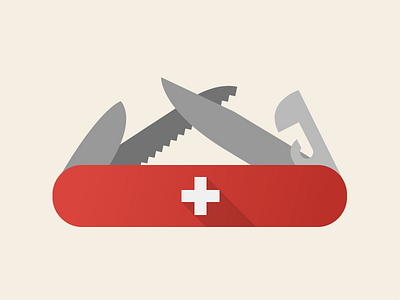 Swiss Army Knife Icon clean flat icon illustration knife simple swiss