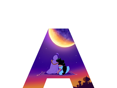 Disney I Movies I Aladdin aladdin character character design design digital painting disney flat illustration moon photoshop