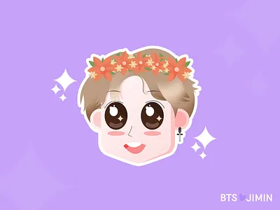 BTS- JIMIN adobe illustrator bts character character design cute cute art cute illustration design dribbble flat illustration jimin vector