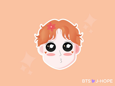 J-HOPE ( BTS member) bts character character design design digital painting dribbble flat illustration vector