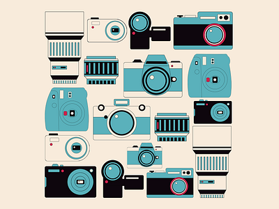 camera design digital painting dribbble flat illustration