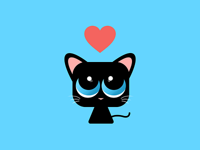 Luna - The cat cat character design color concept creative design dribbble flat illustration