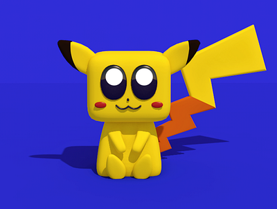 Pokémon as Cubes 3d character character design dribbble graphic design illustration