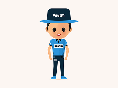 Paytm Umpire adobe illustrator character character design design dribbble flat illustration vector