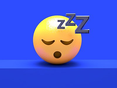 Sleep Emoji 3d 3d art 3d artist 3d illustration beginners cinema cinema4d cinema4dart dribbble emoji render sleep
