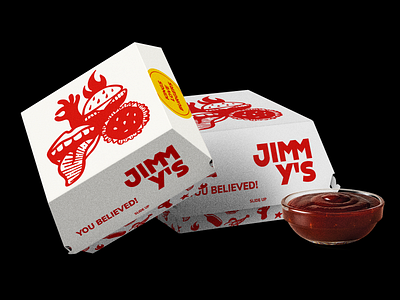 Jimmy's - Burger & lobster (5) behance brand branding burger design dribbble food illustraion logo logotype red type visual design visual identity