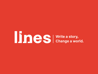 Lines brand branding design dribbble logo logotype orange red story storytelling