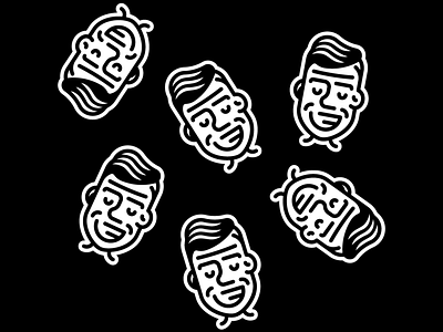 Araby - Face stickers behance black brand branding design dribbble face icon logo mark symbol