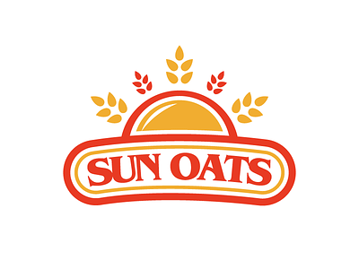 Sun Oats dribbble food logo oats orange sun sunrise yellow
