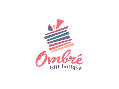 Ombré botique gift gradation logo ombré present store
