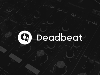 Deadbeat beat dribbble logo music skull