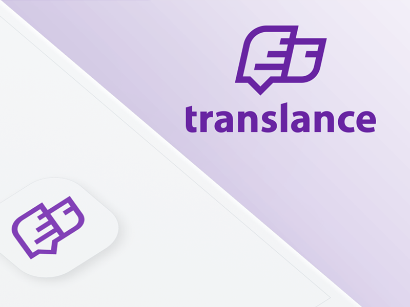 Translance dribbble logo truck violet message car freelancer