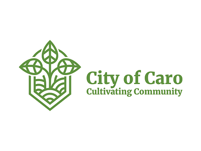 City Of Caro city community dribbble farm field green logo logo design sugar