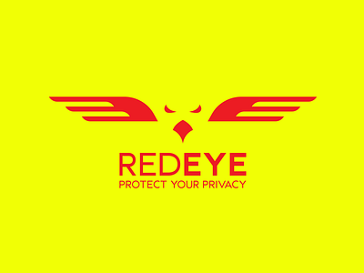 RedEye bird dribbble eye illustration logo privacy red secured security