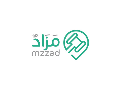 Mzzad arabic bidding dribbble hummer logo type
