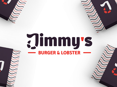 Jimmy's - Burger & lobster brand branding burger dribbble food lobster logo logotype orange resturant type