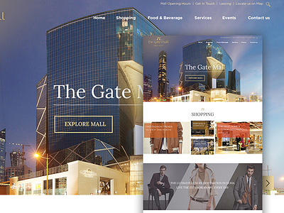 Gate Mall blue creative gate mall ui ux