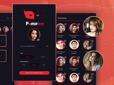 Dating App design illustration ui ux vector