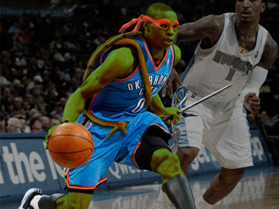 Russell Westbrook basketball nba ninja sports turtle