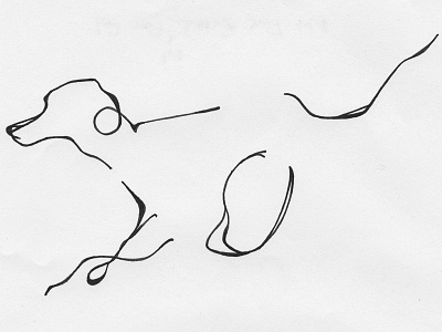 Dog In Motion dog doggy draw fast motion pen pup puppy running sketch