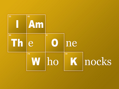 I Am The One Who Knocks breaking bad elements jesse periodic table tv walter white