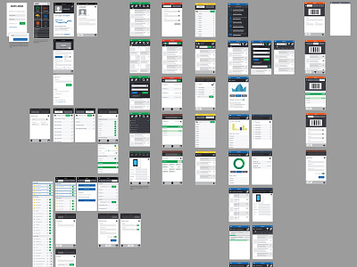 Web App-ing app flow mobile mock responsive screens