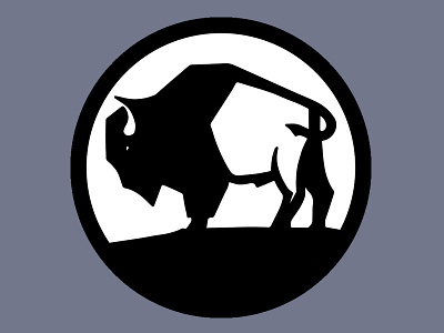 White Buffalo badge bison buffalo