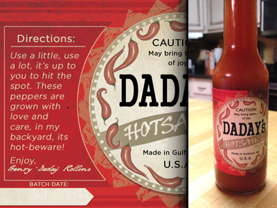 Daday's Hotsauce branding family food lable logo product