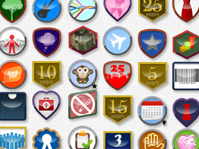 Social Badges app badge button icon web