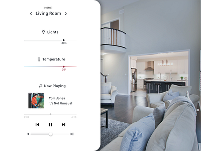 Daily UI 021 - Home Monitoring 021 dailyui home monitoring home monitoring dashboard living room livingroom music music player tom jones