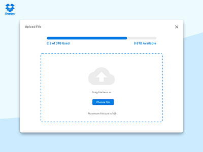 Daily UI 031 - File Upload dropbox file upload