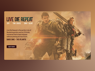 Daily UI 039 - Review emily blunt live die repeat movie tom cruise