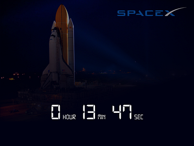 Daily UI 014 - Countdown Timer countdown mars moon nasa space space x timer