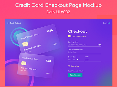 Daily UI #001 - Credit Card Checkout Page dailyui design glassmorphism graphic design ui web web design web page website