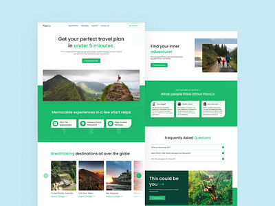 PlanCo Travel Agency Website Design brand brand design brand identity branding design figma logo ui web design website