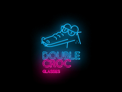 Double Croc Logo croc double glasses logo logotype