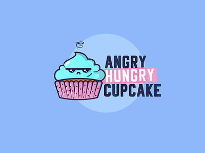 Angry Hungry Cupcake angry cupcake hungry logo vector