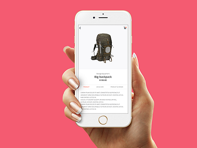 Camping App Design app appdesign bag camping design ui ux