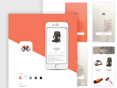 Camping App Design app appdesign camping design ui uiux ux
