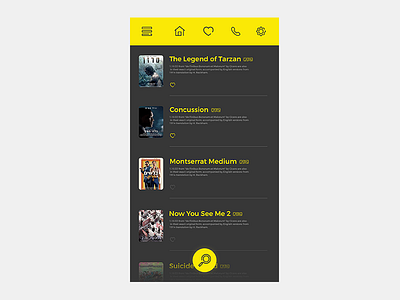 Home Screen Movie app app appdesign design movie ui ux