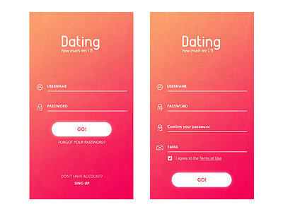 Dating App ui app appdesign dating design ui ux