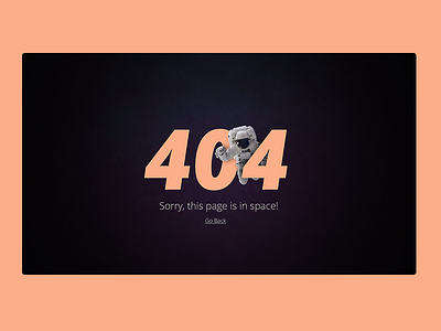 404 in space! 404 error page sorry space ui ux web