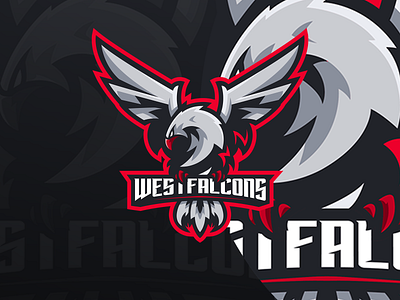 "WESTFALCONS" Esport Logo Design branding character character logo design esport logo esport logo design esport logo team falcon falcon logo gaming gaming logo graphic design logo logo gaming mascot mascot logo