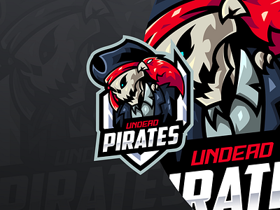 "UNDEAD PIRATES" Esport Logo Design branding character logo design esport logo esport logo team graphic design illustration logo motion graphics